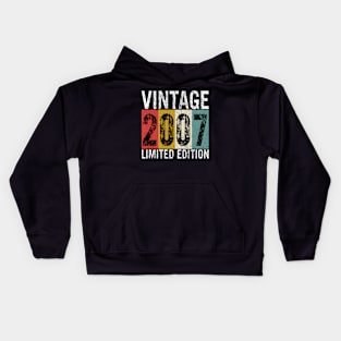 16 Years Old Vintage 2007 Limited Edition 16th Birthday gift Kids Hoodie